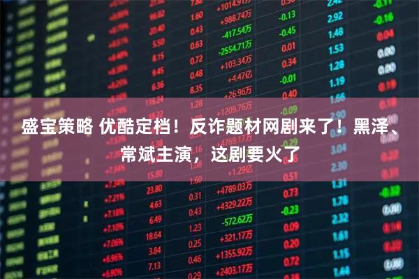 盛宝策略 优酷定档！反诈题材网剧来了！黑泽、常斌主演，这剧要火了